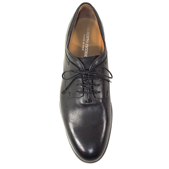 ALBERTO CICCIOLI ?? MEN\'S BLACK SOFT LEATHER COMFORT OXFORD SHOES